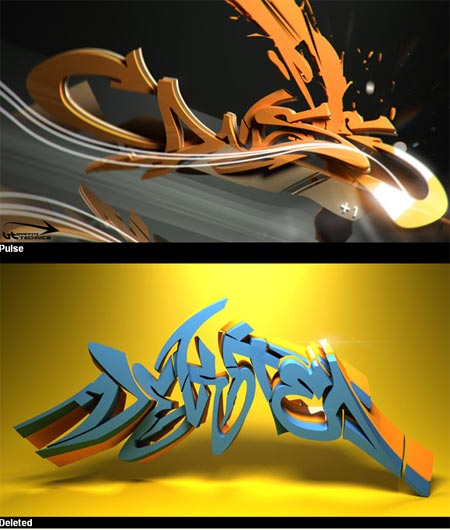 3D graffiti art